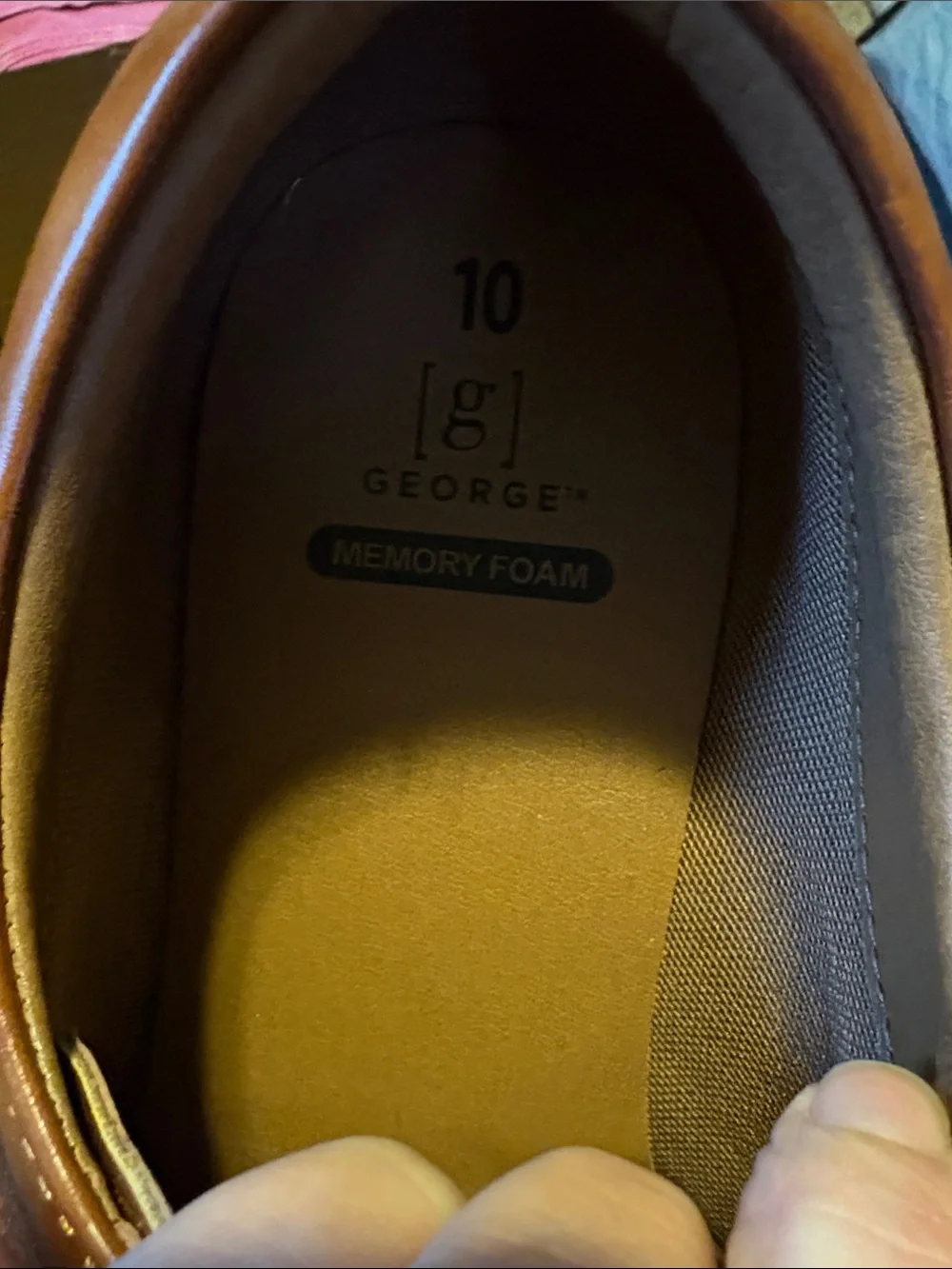 George Men’s Oxford Lace-Up Dress Shoes in Chestnut Brown
